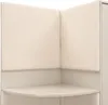 A close-up view of the corner of a wardrobe with padded panels and a shelf. Produktbild-Vorschau