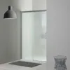 A modern bathroom with a shower enclosure, a pendant lamp, and a stool. Produktbild-Vorschau