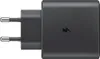 A black Samsung fast charger with its prongs visible. Produktbild-Vorschau
