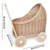 Puppenwagen aus weiden in der Farbe natural 48x30x45 cm Produktbild-Vorschau 6
