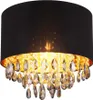 LED Deckenleuchte, Textil, Glas Kristalle H 33 cm Produktbild-Vorschau 1