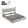 Flieks Lit rembourré 140x190cm avec USB, Lit de rangement Voir les images du produit 5