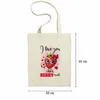 I Love You Berry Much Erdbeere Liebe Jutebeutel Produktbild-Vorschau 2