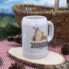 Mr. & Mrs. Panda Krug Igel Federschmuck - Weiß - Geschenk, Produktbild-Vorschau 3