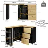 Flieks Stehtisch 360°drehbar, ausziehbarer Bartisch mit Produktbild-Vorschau 5