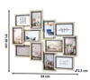 A collage of picture frames arranged on a white background, with dimensions indicated. Podgląd zdjęcia produktu