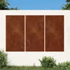 vidaXL 3-tlg. Garten-Wanddeko 105x55 cm Cortenstahl Produktbild-Vorschau 2
