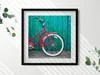 Schwarzes Fahrrad– Wandbild mit Rahmen – Gerahmtes Bild  – Produktbild-Vorschau 2