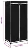 vidaXL Kleiderschränke 2 Stk. Schwarz 75×50×160 cm Produktbild-Vorschau 7