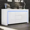 Credenza Merax lucida con LED, cassettiera con 3 cassetti e Anteprima dell’immagine prodotto 1