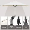Sekey Sonnenschirm 210x140 cm mit LED-Solar-Beleuchtung, Produktbild-Vorschau 6