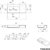 Wandwaschbecken Aufsatzbecken TWG202 - Mineralguss - Weiß Produktbild-Vorschau 4
