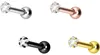 Ohrpiercing Titan Ohrpiercing mit Innengewinde EINGEFASSTER Produktbild-Vorschau 4