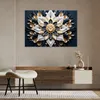 Leinwandbild 3D-Blumen 120x80 Feeby Blau bild für die wand Produktbild-Vorschau 2