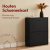 CASABEL Schoenenkast 12 paar, zwarte deuren en frame Productafbeelding-voorbeeld 3