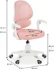 Schreibtischstuhl ISLA mit Fußstütze, Rosa – ergonomischer Produktbild-Vorschau 8