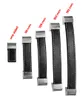 Set di 4 manici in pelle nera (128 mm, terminale in Anteprima dell’immagine prodotto 3