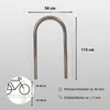 Fahrradanlehnbügel 115 x 58 cm Edelstahl Ø 60 mm Produktbild-Vorschau 3
