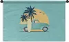 MuchoWow® Wandteppich Wandbehang Bus - Surfbrett - Sommer - Produktbild-Vorschau 1