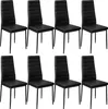 Lot de chaises avec surpiqûre - noir, Lot de 8 Voir les images du produit 1