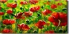 Dekor Leinwand Uhr Wandbilder Kunstdruck 60x30 Mohnfeld und Produktbild-Vorschau 1