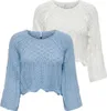 ONLY ONLNOLA LIFE 3/4 PULLOVER KNT NOOS Cloud Dancer S Produktbild-Vorschau 15