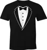 Anzug T-Shirt Smoking Tuxedo Anzug Aufdruck Fun-Shirt Produktbild-Vorschau 1