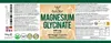 The image shows the packaging of a dietary supplement, specifically Magnesium Glycinate capsules. It includes product details, nutritional information, and brand logos. Produktbild-Vorschau