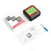 A flat lay product shot featuring a digital level box, its packaging, instructions, and a small screwdriver. Anteprima dell’immagine prodotto