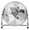 A silver floor fan with a black motor housing and blades, shown from the front on a white background. Náhľad obrázku produktu