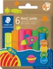 STAEDTLER Plastilin-Knete Noris jumbo 6 Neonfarben Produktbild-Vorschau 1
