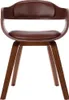 vidaXL Jedálenská stolička Brown Bent Wood and Faux Leather Náhľad obrázku produktu 1