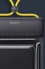 Close-up of a black waterproof phone pouch with a yellow lanyard. Náhled obrázku produktu