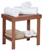 Pouf da bagno Relaxdays in bambù, con ripiano, A x L x P: Anteprima dell’immagine prodotto 1