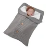 Unisex Baby Schlafsack mit Handschuhen Gestrickt Wickeln Produktbild-Vorschau 3
