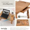 Table de lit 55 x 35 x 26 cm, double ventilateur - marron Voir les images du produit 4
