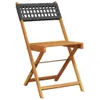 3-tlg. Bistro-Set Schwarz Poly Rattan und Massivholz Produktbild-Vorschau 3