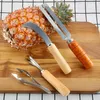 4 teiliges Ananasschneider Set mit Erdbeerentkerner und Produktbild-Vorschau 4