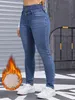 ASKSA Damen Thermo Jeans Gefuetterte Stretch Winter Produktbild-Vorschau 5