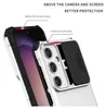 Close-up view of a phone case highlighting its camera protection feature and raised edges for screen protection. Produktbild-Vorschau