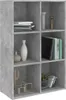 vidaXL Bücherregal/Sideboard Betongrau 66x30x98 cm Produktbild-Vorschau 3