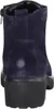 The back view of a dark blue suede boot with a thick black sole. Anteprima dell’immagine prodotto