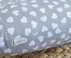 100% Baumwolle Stillkissen Herzchen Grau 190 cm L/XL Kissen Produktbild-Vorschau 3