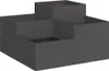 vidaXL Vaso da giardino nero 80 x 80 x 48 cm in acciaio Anteprima dell’immagine prodotto 1