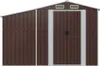 vidaXL Szopa ogrodowa brązowa 277x93x179 cm stal ocynkowana Podgląd zdjęcia produktu 3