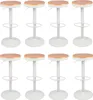 8er Set Barhocker Sitzfläche aus holz Barstuhl Tresenhocker Produktbild-Vorschau 1