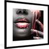MuchoWow® MuchoWow® Gerahmtes Poster Lippen - Rot - Schwarz Produktbild-Vorschau 1