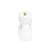 A white sneaker boot with white fur trim is shown from the back against a white background. Produktbild-Vorschau