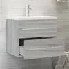 vidaXL Waschbeckenschrank mit Einbaubecken Grau Sonoma Produktbild-Vorschau 4