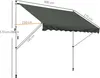 Outsunny Markise Klemmmarkise Faltarm Handkurbel Balkon 3 x Produktbild-Vorschau 3